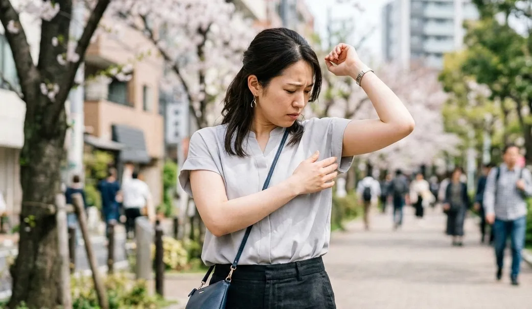 2種類の汗腺にマイクロ波を照射